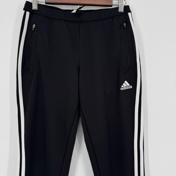 adidas Pants - Adidas Climalite Womens Medium Black White Stripe Athletic Track Pants Joggers